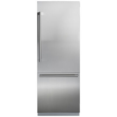 Blomberg 30 in. 16.4 cu. ft. Built-In Counter Depth Bottom Freezer Refrigerator with Internal Water Dispenser - Custom Panel Ready | BRFB1920FBI