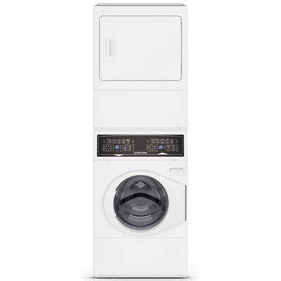 Speed Queen 27 in. 3.5 cu. ft. Electric Front Load Laundry Center with Pet Plus Flea Cycle, Sensor Dry, Sanitize with Oxi & Steam Cycle - White | SF7007WE