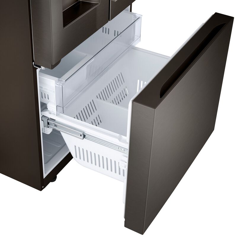 LG 33 in. 24.5 cu. ft. Smart French Door Refrigerator with Ice & Water Dispenser - PrintProof Black Stainless Steel, PrintProof Black Stainless Steel, hires