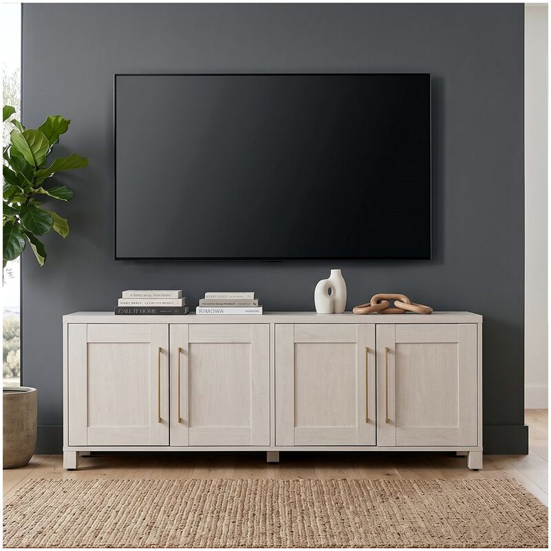 Preston & Cole Daphne 68" Wide TV Stand for TVs up to 75" - Alder White, , hires