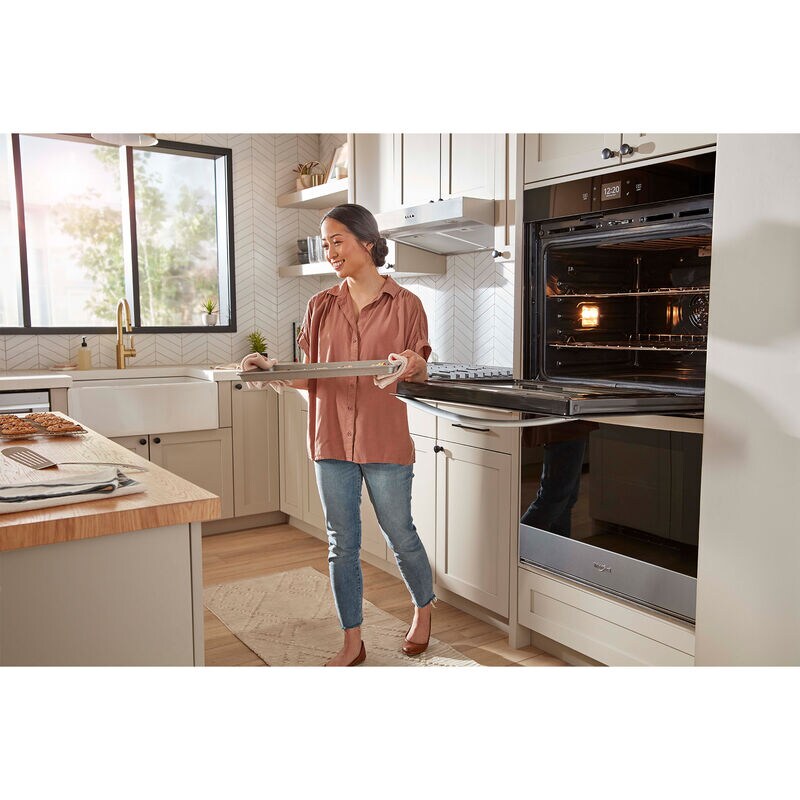 Whirlpool 30 in. 10 cu. ft. Smart Top Control Electric Double Wall Oven with Standard Convection - Fingerprint Resistant Stainless, Fingerprint Resistant Stainless, hires