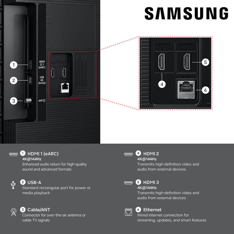 Samsung - 65" Class M70H Mini LED 4K UHD Smart Tizen TV, , hires