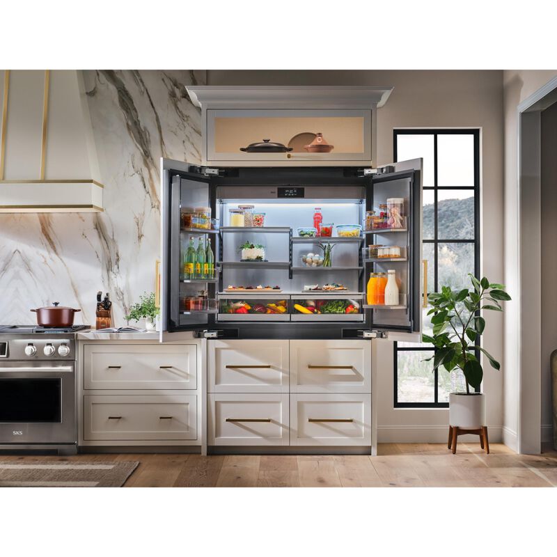 SKS 48 in. 26.0 cu. ft. Built-In Smart Counter Depth 6-Door French Door Refrigerator with Internal Water Dispenser - Stainless Steel, , hires