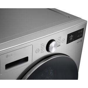 LG 27 in. 5.0 cu. ft. Smart Stackable Front Load Washer with TurboWash 360, AI DD Built-In Intelligence, Sanitize & Steam Cycle - Graphite Steel, , hires