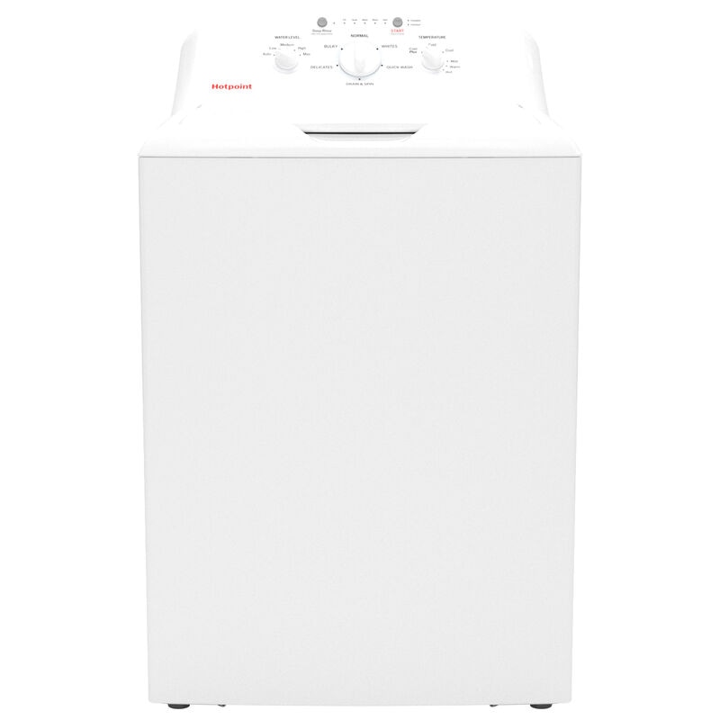 Hotpoint 27 in. 4.0 cu. ft. Top Load Washer with Agitator - White, , hires