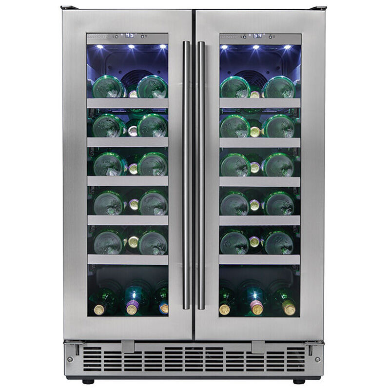 Danby Appliances 24 in. Undercounter Wine Cooler with Dual Zones & 42 Bottle Capacity - Stainless Steel, , hires