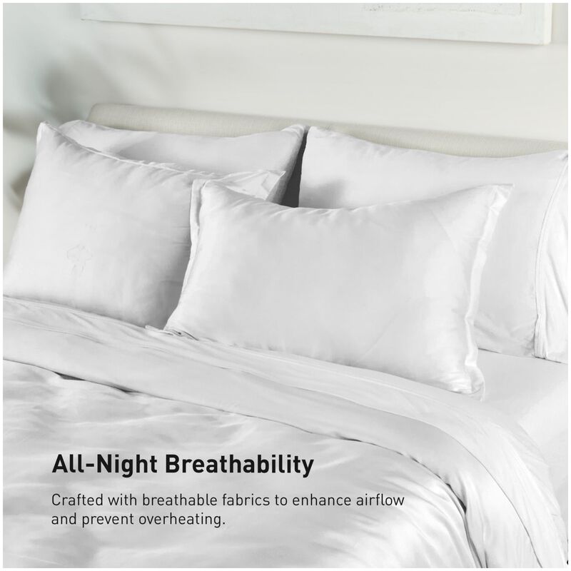 BEDGEAR Performance Duvet & 2pc Sham Set, Solid, White, Queen, , hires