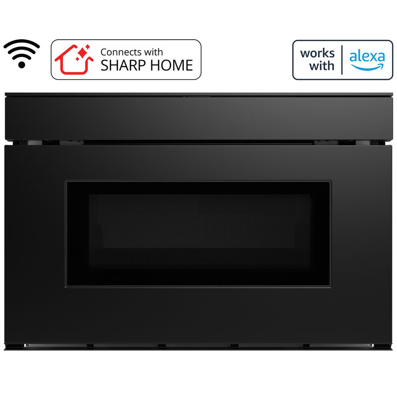Sharp 24 in. 1.2 cu. ft. 950W Smart Drawer Microwave with Sensor Cooking - Black, , hires