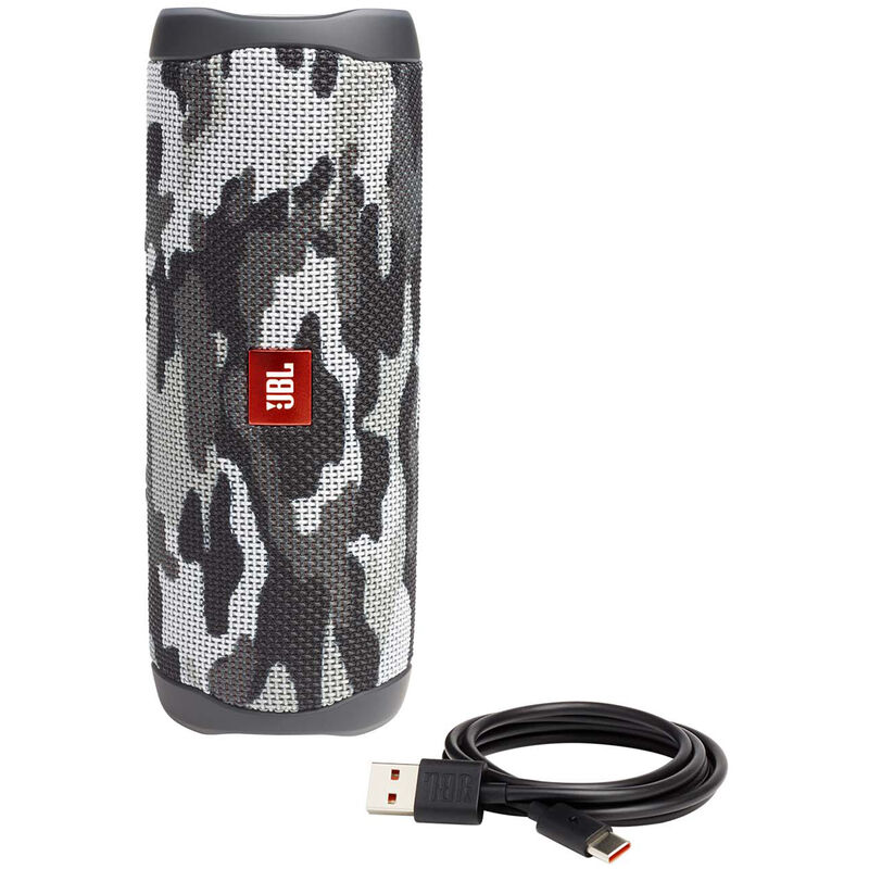 JBL Flip 5 Portable Waterproof Bluetooth Speaker - Black Camo, Camouflage, hires