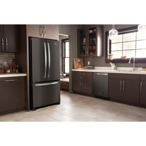 Whirlpool 33 in. 22.0 cu. ft. French Door Refrigerator with Internal Water Dispenser - Black Stainless Steel, Black Stainless Steel, hires