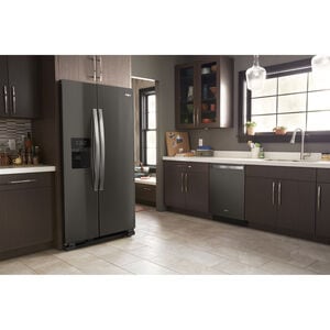 Whirlpool 36 in. 24.5 cu. ft. Side by Side Refrigerator with Ice & Water Dispenser - Black Stainless, Black Stainless, hires