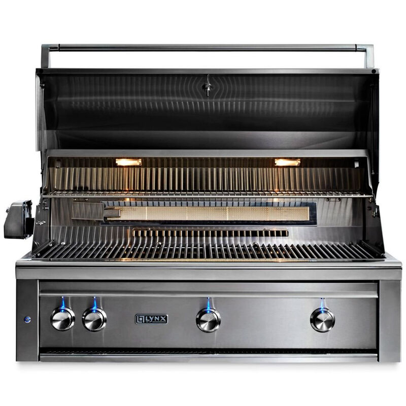 Lynx Professional 42 in. 4-Burner Built-In Liquid Propane Gas Grill with Rotisserie & Smoker Box - Stainless Steel, , hires
