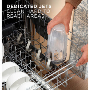 GE 24 in. Top Control Flush-Mount Dishwasher with 47 dBa Sound Level, 3rd-Rack & Dry Boost - Fingerprint Resistant Stainless, Fingerprint Resistant Stainless, hires