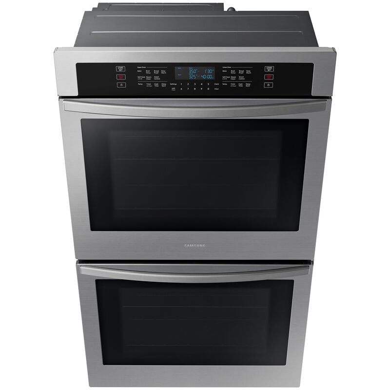Samsung 30 in. 10.2 cu. ft. Smart Top Control Electric Double Wall Oven - Stainless Steel, Stainless Steel, hires
