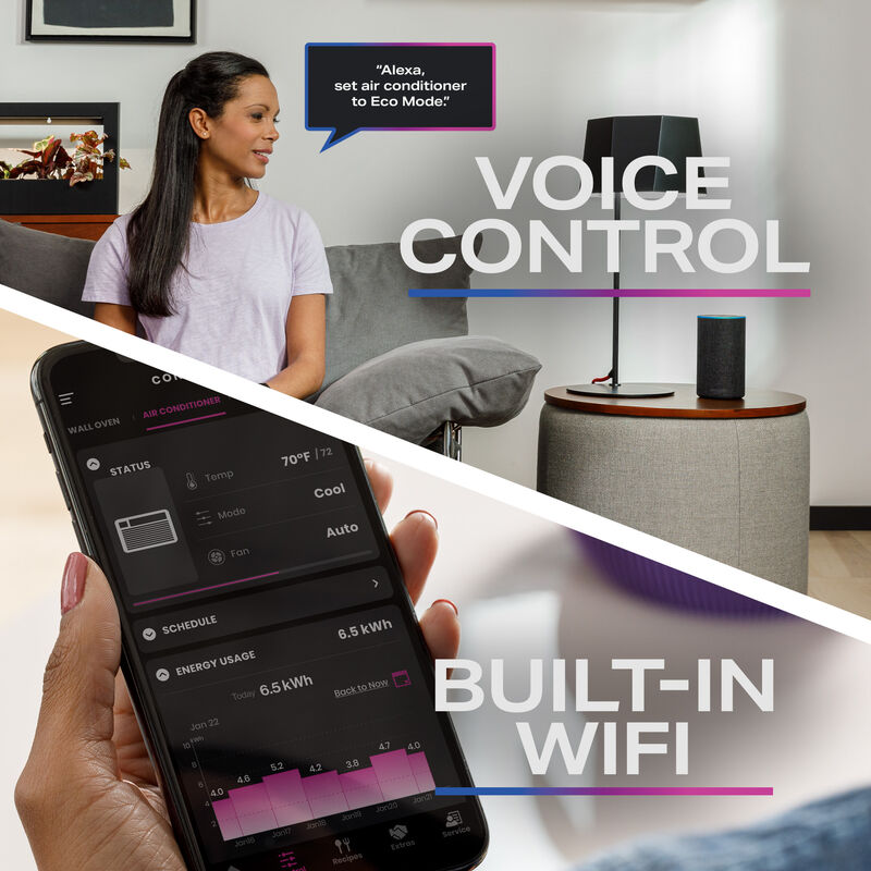 GE Profile 12,000 BTU Smart Energy Star Window Air Conditioner with  Inverter, 4 Fan Speeds u0026 Remote Control - White | P.C. Richard u0026 Son