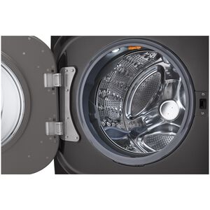 LG 29 in. 5.2 cu. ft. Smart Stackable Front Load Washer with Steam Wash Cycle - Black Steel, , hires