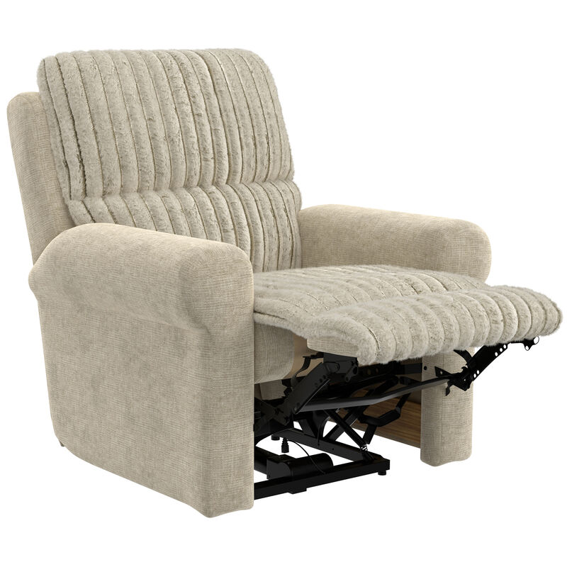 Jackson Furn Foxy Power Lay Flat Recliner with Zero Gravity - Porcelain, , hires