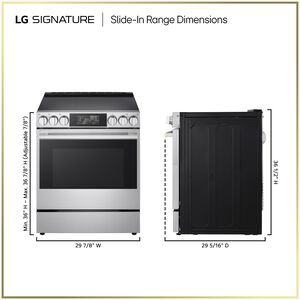 LG SIGNATURE 30 in. 6.3 cu. ft. Smart Air-Fry True European Convection Slide-in Electric Range with 4 Induction Burners & 1 Radiant Burner - PrintProof Stainless Steel, , hires