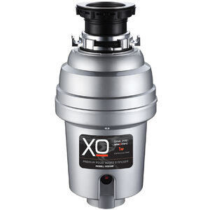 XO 1 HP Continuous Feed Waste Disposer with 2500 RPM, Anti-Jam & Noise Reducing Insulation - Silver, , hires