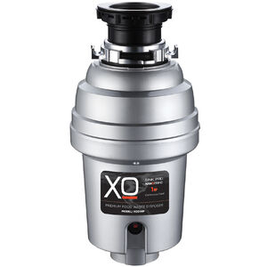 XO 1 HP Continuous Feed Waste Disposer with 2500 RPM, Anti-Jam & Noise Reducing Insulation - Silver, , hires