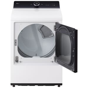 LG 27 in. 7.3 cu. ft. Smart Gas Dryer with EasyLoad Door, AI Sensor Dry, TurboSteam Technology, Sanitize & Steam Cycle - Alpine White, Alpine White, hires
