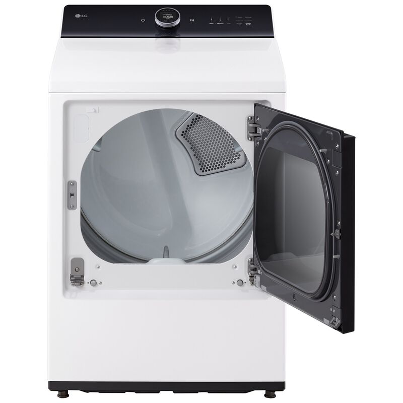 LG 27 in. 7.3 cu. ft. Smart Gas Dryer with EasyLoad Door, AI Sensor Dry, TurboSteam Technology, Sanitize & Steam Cycle - Alpine White, Alpine White, hires