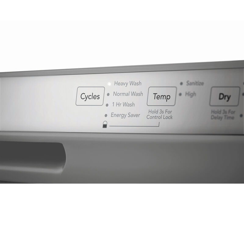 Frigidaire 24 in. Front Control Dishwasher with 54 dBa Sound Level, MaxDry & Pocket - Stainless Steel, Stainless Steel, hires
