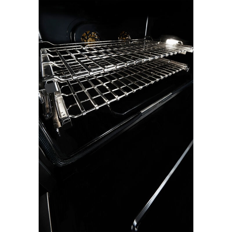 JennAir Noir Series 30 in. 4.1 cu. ft. Smart True European Convection Dual Fuel Range with 4 Sealed Burners - Stainless Steel, , hires