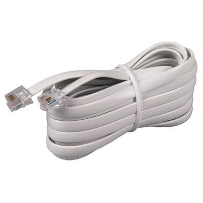 RCA 15' Phone Line Cord - White | TP231WHN