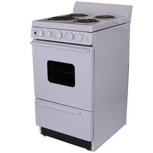 Premier 20 in. 2.4 cu. ft. Electric Range with Coil Burners - White, , hires