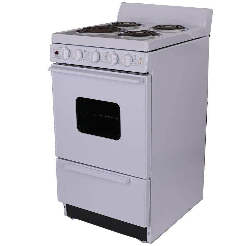 Premier 20 in. 2.4 cu. ft. Electric Range with Coil Burners - White, , hires
