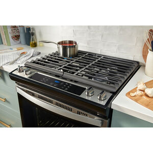 Whirlpool 30 in. 5 cu. ft. Slide-In Gas Range with 4 Sealed Burners - White, White, hires