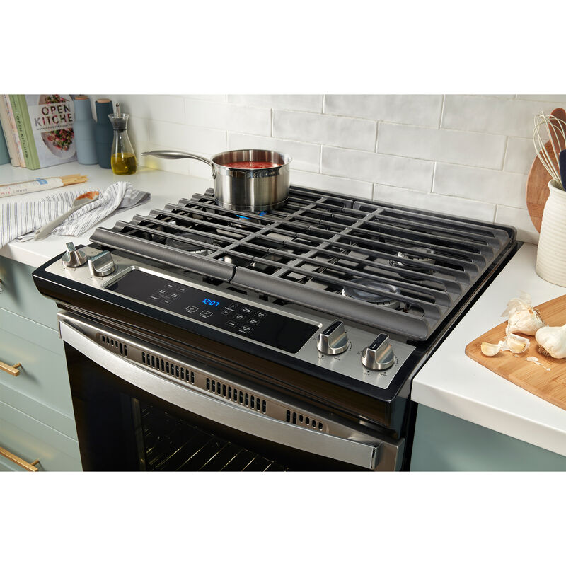 Whirlpool 30 in. 5 cu. ft. Slide-In Gas Range with 4 Sealed Burners - White, White, hires