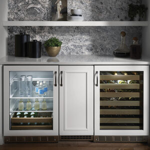 Monogram 24 in. Undercounter Wine Cooler with Wood Racks, Single Temperature Zone & 57 Bottle Capacity - Custom Panel Ready, , hires