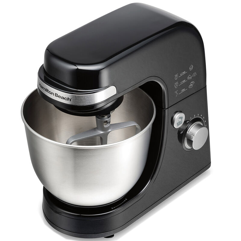 Hamilton Beach 7-Speed 4-Quart Electric Stand Mixer with Tilt-Head - Black, , hires