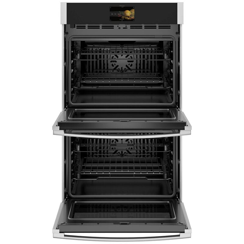 GE Profile 30 in. 10 cu. ft. Smart Top Control Electric Double Wall Oven with True European Convection - Stainless Steel, Stainless Steel, hires