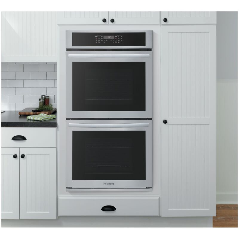 Frigidaire 27 in. 7.6 cu. ft. Top Control Electric Double Wall Oven with Standard Convection - Stainless Steel, Stainless Steel, hires