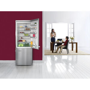 Miele 30 in. 16.0 cu. ft. Bottom Freezer Refrigerator with Ice Maker - Stainless Steel, , hires