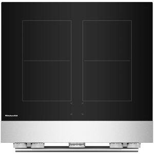 KitchenAid Commercial-Style 30 in. 4.1 cu. ft. Air-Fry True European Convection Electric Range with 4 Induction Burners - Stainless Steel, , hires