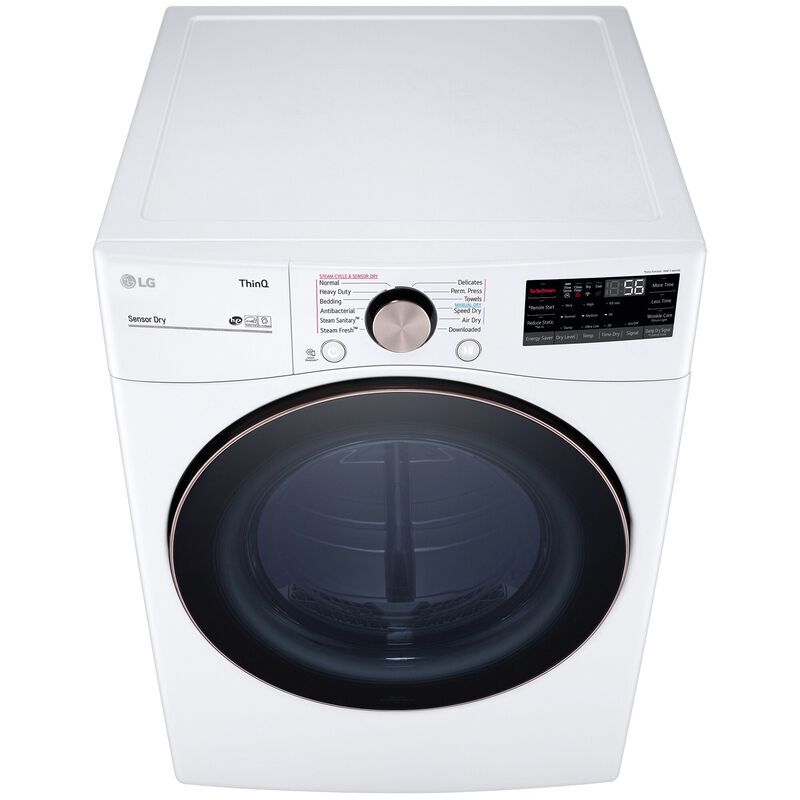 LG 27 in. 7.4 cu. ft. Smart Stackable Round-Door Gas Dryer with
