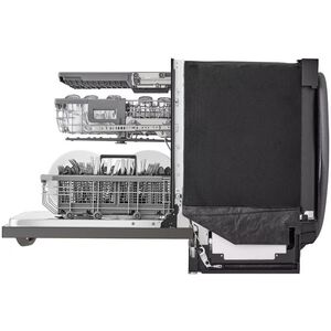 LG 24 in. Top Control Smart Dishwasher with 42 dBa Sound Level & 3rd-Rack - Black Stainless, Black Stainless, hires