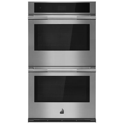JennAir Rise 30 in. 10 cu. ft. Front Control Electric Double Wall Oven with Standard Convection - Stainless Steel | JJW2830LL