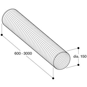 Gaggenau 6" Air Duct Tube Vent For Downdraft - Silver, , hires