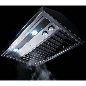 JennAir Pro-Style 30 in. Ducted Canopy Pro Style Style Range Hood with 600 CFM, 4 Fan Speeds & 2 Halogen Lights - Stainless Steel, , hires