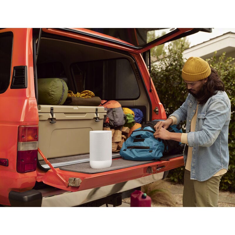 Sonos Move 2 Portable Rechargeable Spashproof Bluetooth & Wi-Fi Speaker - White, White, hires