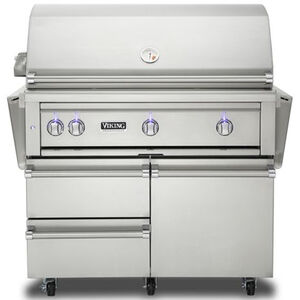 Viking 5 Series 36 in. 3-Burner Liquid Propane Gas Grill with Rotisserie, Sear Burner & Smoker Box - Stainless Steel, , hires