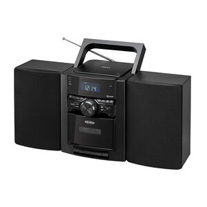 Jensen Bluetooth, AM/FM/CD/Cassette Boombox With Detachable Speakers and Remote Control, , hires