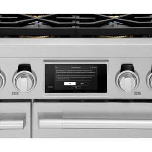 Signature Kitchen Suite 48 in. 7.9 cu. ft. Smart Standard Convection Steam Double Oven Dual Fuel Range with 4 Sealed & 2 Induction Burners - Stainless Steel, , hires
