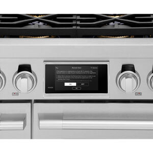 Signature Kitchen Suite 48 in. 7.9 cu. ft. Smart Convection Double Oven Freestanding Natural Gas Dual Fuel Range with 4 Sealed Burners, 2 Induction Zones & Sous Vide - Stainless Steel, , hires