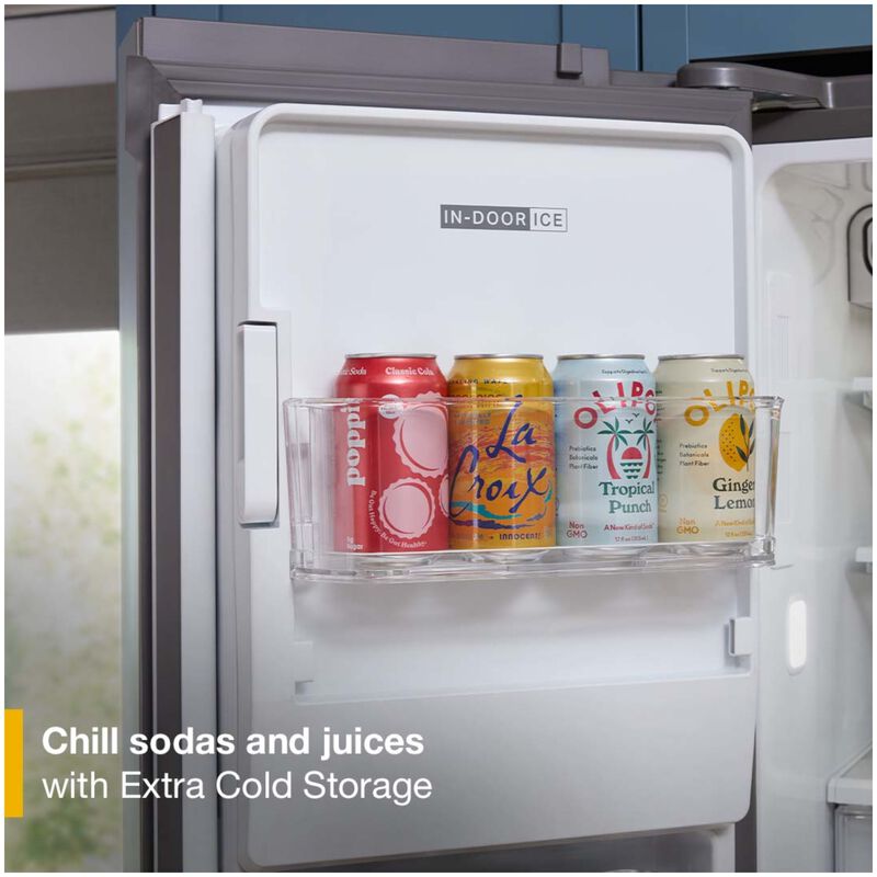 Whirlpool 36 in. 23.4 cu. ft. Smart Counter Depth French Door Refrigerator with Ice & Water Dispenser - Black Stainless, , hires